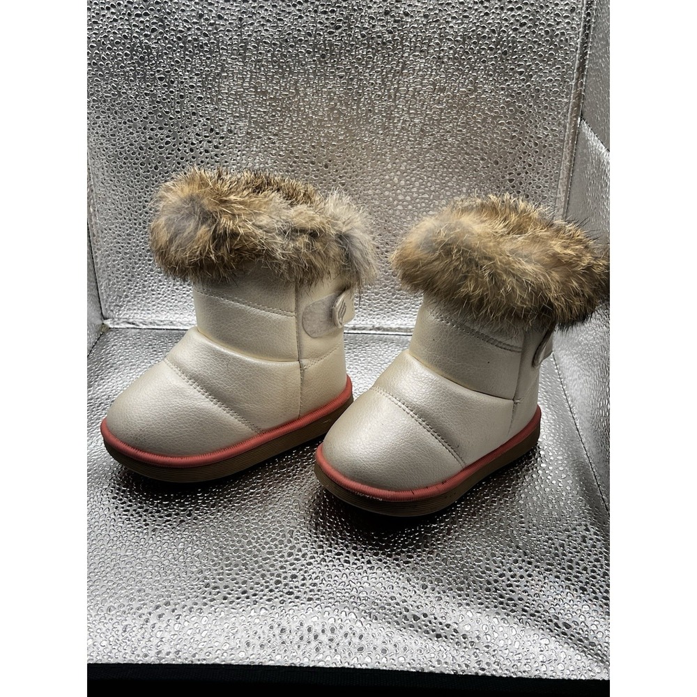 Winter Kids Girls Cute Snow Fur Baby Toddler Shoes Warm Boots Size 5.5 /EU 21